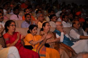 President Ram Nath Kovind along with V.President Venkaiah Naidu present at the screening of the film based on PM Modi