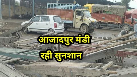 दिल्ली में एशिया की सबसे बड़ी सब्जी मंडी आजादपुर में आज व्यापारियों की हडताल की वजह से काफी काम रहा बाधित