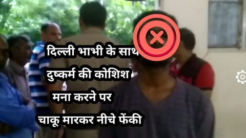 दिल्ली भाभी के साथ दुष्कर्म की कोशिश, मना करने पर चाकू मारकर नीचे फेंकी