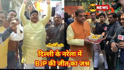 जीत गुजरात और हिमाचल में जश्न नरेला में मनाया गया