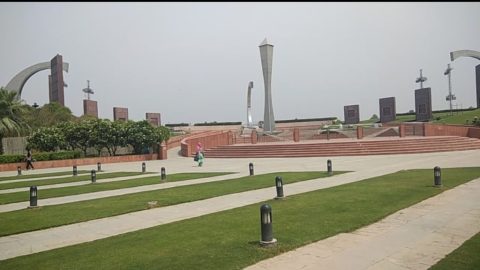 दिल्ली : सिंघु बॉर्डर पर पर्यटन केंद्र गुरु तेग बहादुर स्मारक स्थल